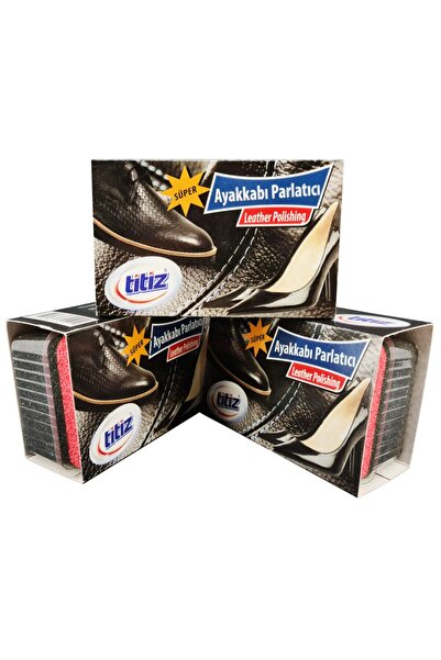 Titiz Deri Parlatıcı Sünger "3 Adet"