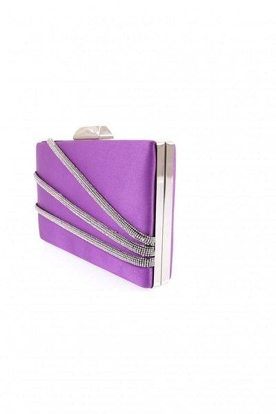 DGN Stoned Purple Women's Evening Dress Clutch Bag - 103853152