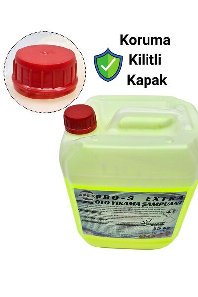 Apex Cilalı Oto Şampuanı, 5 Kg Fırçasız Oto Yıkama Şampuanı 1/60 Konsantre - Oto Yıkama Süngeri Hediye