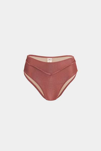 Açelya Okcu RHEA High Waist Premium Bikini Bottom - Piping Detail