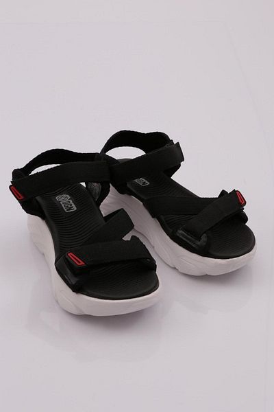 DGN Women's Black and White Sandals - 12593376
