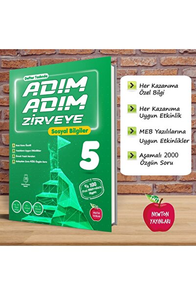 Newton Yayınları 5.Sınıf Adım Adım Zirveye Sosyal Bilgiler  Defter Tadında Soru Bankası