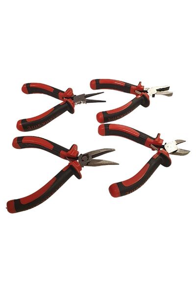 makroyapimarket 4 Lü Mini Pense Yankeski Eğri Kargaburun Segman Seti Gravür