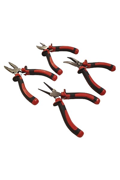 makroyapimarket 4 Lü Mini Pense Yankeski Eğri Kargaburun Segman Seti Gravür