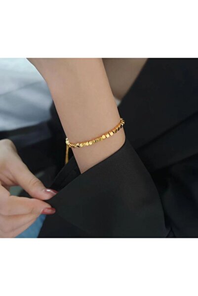Atelier Çağla Gold Cube Bracelet - Stylish and Comfortable