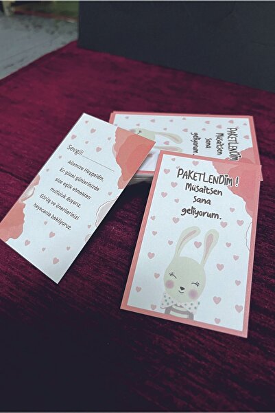 Örün Matbaa Paketlendim Müsaitsen Sana Geliyorum Kartı 8,3x5cm