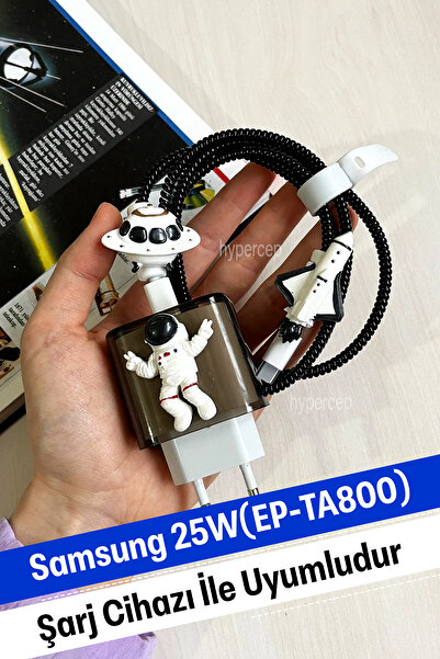 WANNA PROTECT Samsung 25W (EP-TA800) Uyumlu Şarj Başlığı Adaptörü Koruma Kabl...