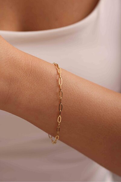 Gianfranco 14 Ayar Altın Std Ataş Model Bileklik