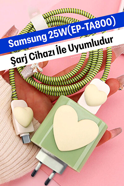 WANNA PROTECT Samsung 25W (EP-TA800) Uyumlu Şarj Başlığı Adaptörü Koruma Kabl...