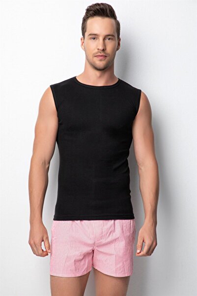 DONEX 2024 % 100 бавовна, рибана, 0 рукавів, чоловіча майка, 3 шт.