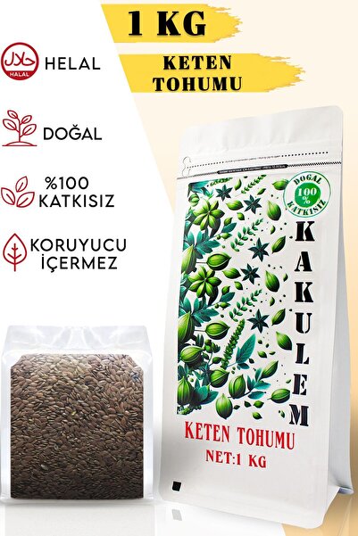 Kakulem SERTİFİKALI Temiz Katkısız Keten Tohumu 1 KG
