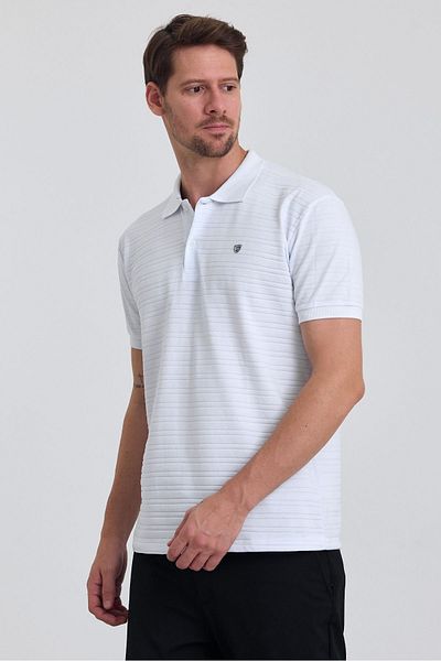 COMBİNE MİCHAİL Men'S Polo Neck Slim FiT T-Shirt - 100% CoTTon, Set of 2, Black and WhiTe