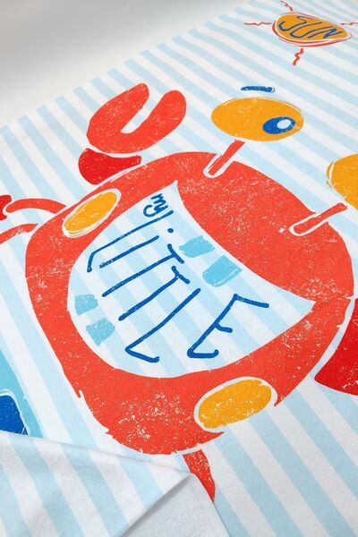 VEVİEN HOME Παιδική πετσέτα θαλάσσης Cute Crab Digital Printed 60x130 cm