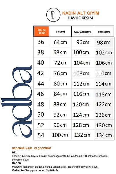 adba style 4001 Petrol Carrot Elastic High Waist Woven Women's Trousers