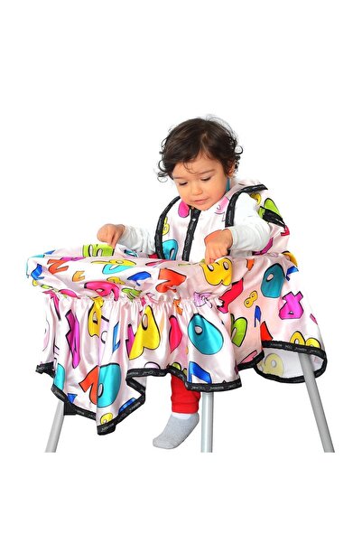 Midimini Mama Sandalyesi Örtüsü Renkli Rakamlar (yakalıklı)