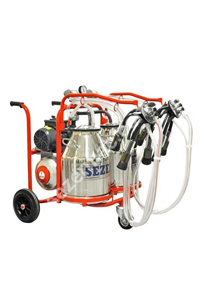 SEZER Seyyar Süt Sağım Makinesi, Arabalı Tip 2 Pls