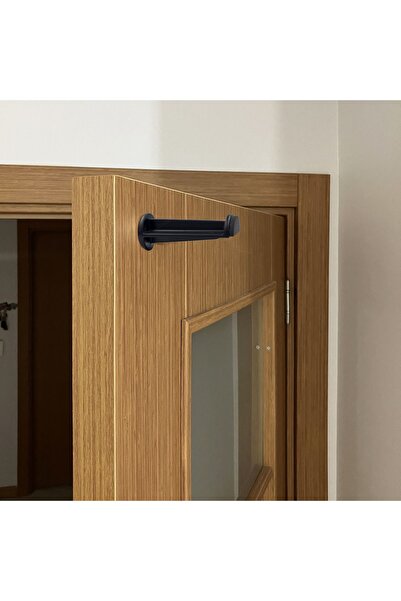 Genel Markalar Kendinden Yapışkanlı Yeni Nesil Çok Amaçlı Siyah Plastik Kapı Stoperi/Durdurucu/Tamp 3 ADET