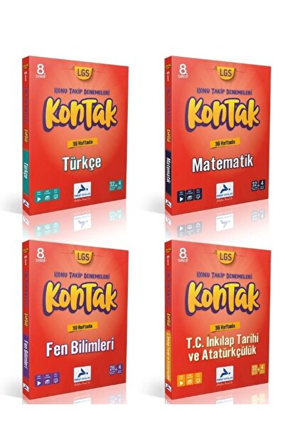 paraf yayınları Paraf 8. Sınıf Kontak Konu Takip Deneme Seti Türkçe- Matemati...