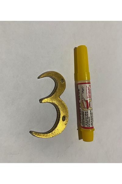 SGS Yellow Brass Mat Door - No:3 Maker Gift, Length: 4cm