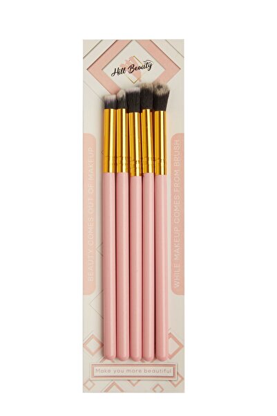 MUJGAN 5-piece Pink Plain Pattern Eyeshadow Brush Set