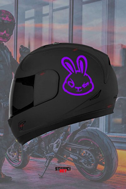 STİCKERCI BEY خوذة تزوير الأرنب - مجموعة تغطية محرك السيارة الأرجوانية الخطرة...