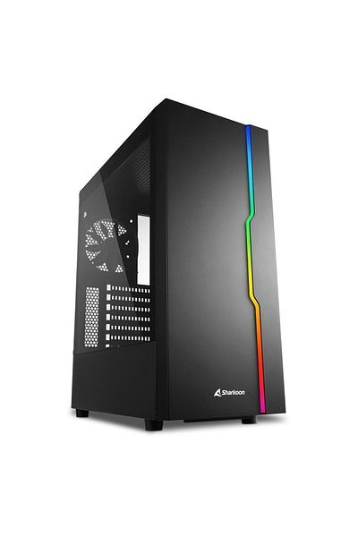 SHARKOON حافظة لوحة إضاءة RGB-Slider ATX Mid Tower RGB - بدون طاقة