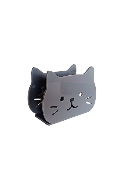 Story Cat Themed Gray Color Acrylic Napkin Holder