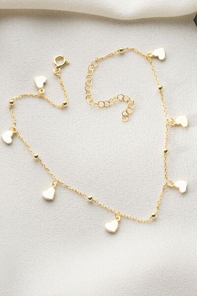 Silvano Jewelry 925 Ayar Gümüş Gold Figürlü Halhal