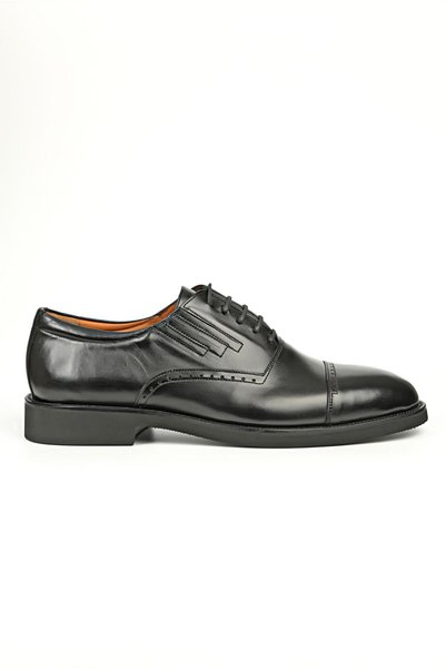 Byterre Raffaele Genuine Leather Handmade Men's Black Classic Shoes