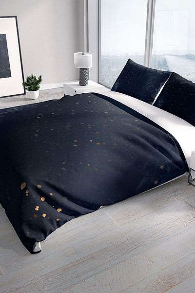 PerlaSera Smoke 3d Cotton Satin Double Duvet Cover Set