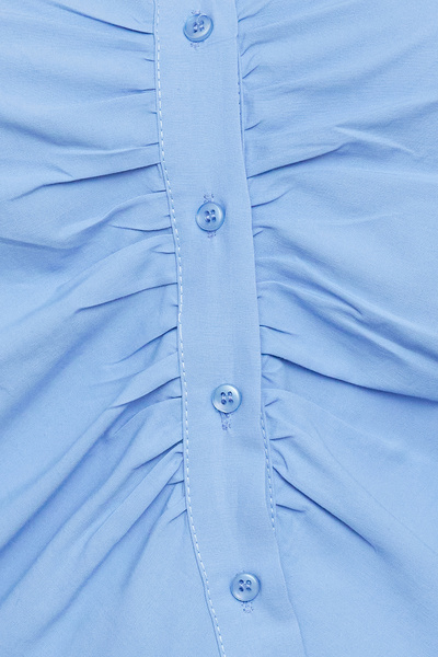 Trendyol Curve Плюс розмір Синій тканий гольф з довгим рукавом з матовим покриттям TBBAW25AX00004