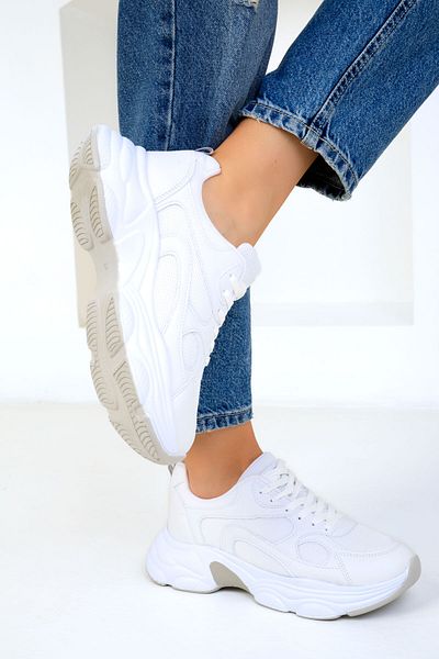 SOHO Damen Sneakers Weiß-Eis 19502