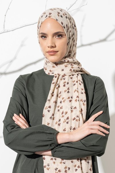 JAWEL 190*80 Cm Şal Înfăşurat Femei - Motiv Floral, Anti-încreţit