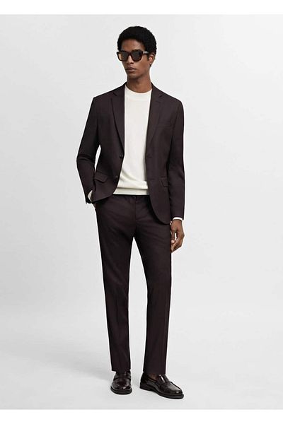 MANGO Man Super slim fit stretch fabric fabric pants