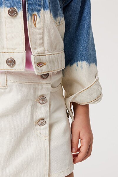 Lee Cooper Tao Kız Çocuk Jean Şort Etek Whıte Jean