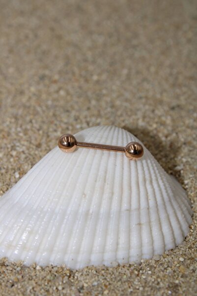 NOBLE GETTO Piercing Cerrahi Çelik Piercing Kıkırdak Tragus Conch Helix Nipple Rose Renk Top Çap 4 Mm Toplu