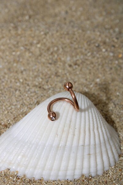 NOBLE GETTO Piercing Cerrahi Çelik Piercing Zirkon Taşlı Spiral Kıkırdak Trag...