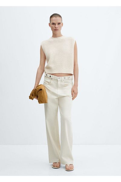 MANGO Woman Thick knitted vest - Relaxed Fit