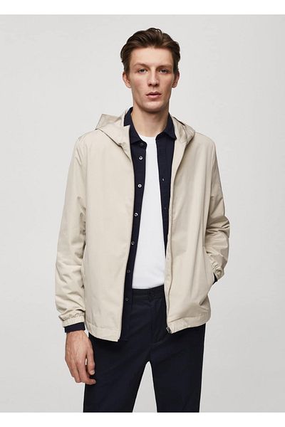 MANGO Man Jacke mit Kapuze und Reißverschluss