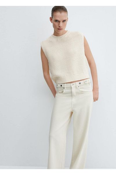 MANGO Woman Thick knitted vest - Relaxed Fit