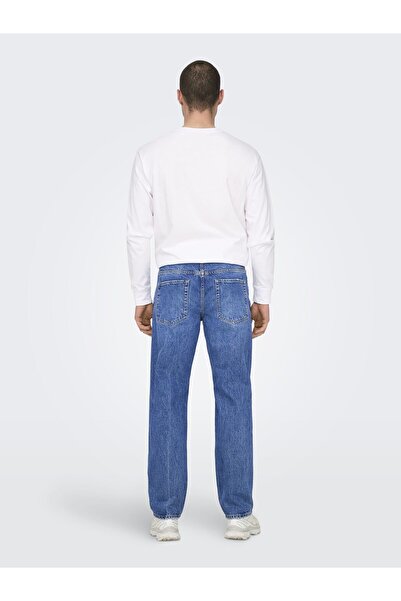 Only & Sons Normale Geschnitten Jeans Onsedge Mittlere Taille Gerade Geschnitten Jeans
