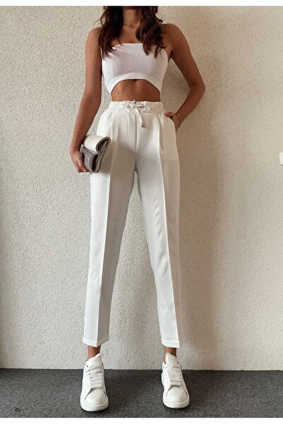 H&A İSTANBUL Жіночі штани з кишенями, еластичний пояс