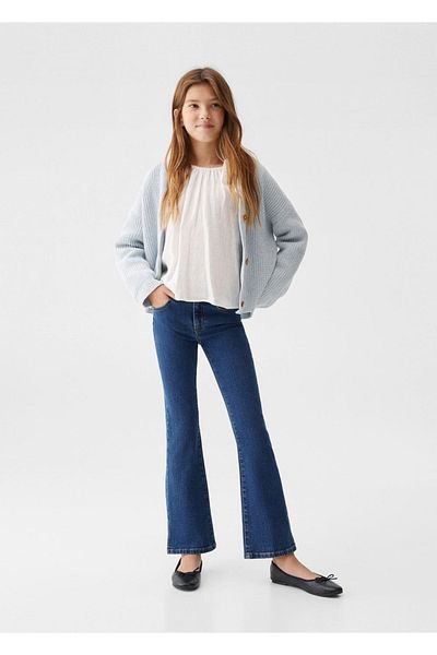 MANGO Kids Pulover Albastru Pentru Copii