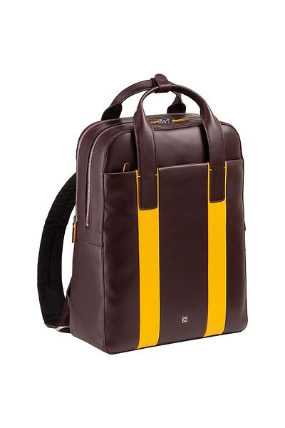 DUDU Backpack leather 40 cm laptop compartment