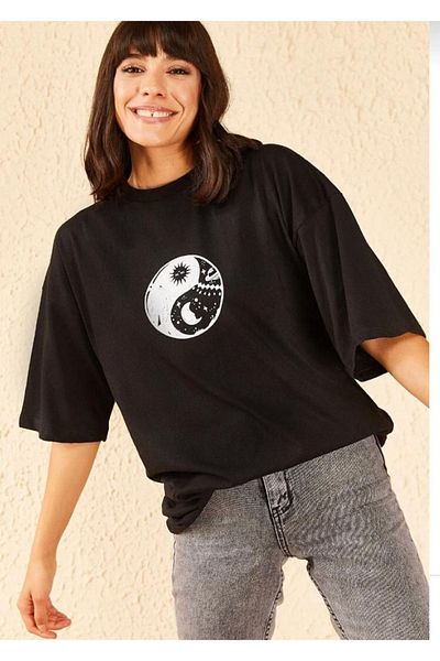 Pink Sky Tricou oversize cu imprimeu Balance