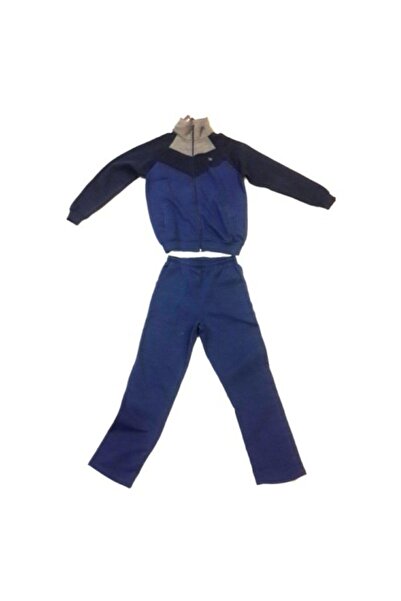 SİMENTİ Set de trening cu fermoar termic albastru bleumarin pentru bărbați