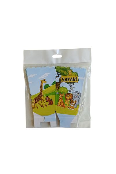 Aksesuar 8-piece Safari Popcorn - Animals Corn and Chips Box