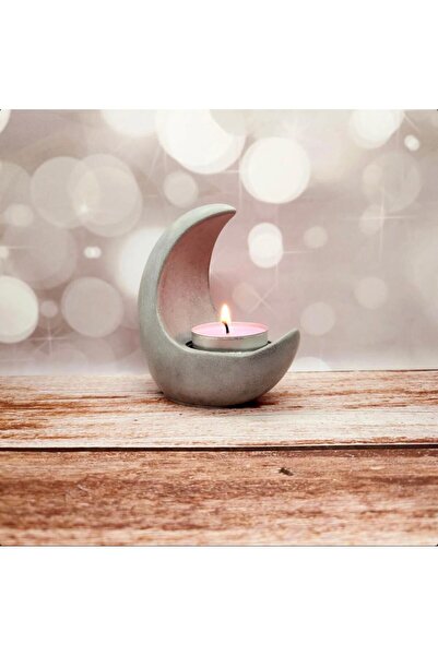 Roses Ay Şeklinde Tealight (Mum ile Birlikte)