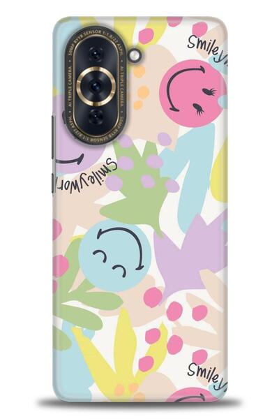 MRCİLETİSİM Huawei Nova 10 Case Hd Printed Case - Smiley World + Full Screen ...