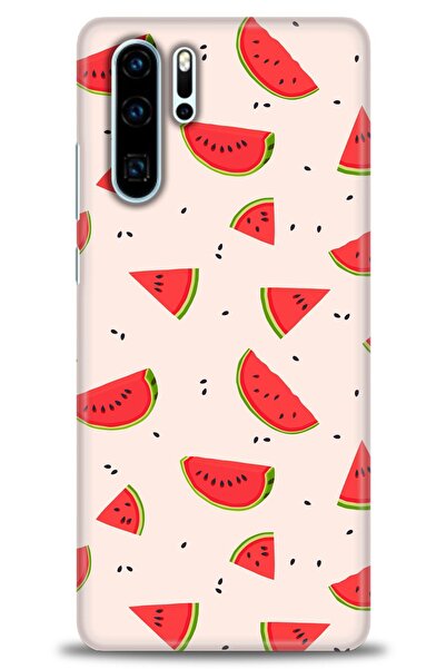 MRCİLETİSİM Huawei P30 Pro Kılıf HD Baskılı Kılıf - Karpuz Dilimleri- MRC